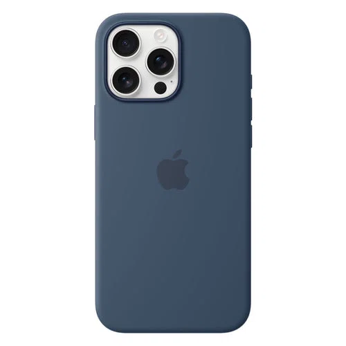 Apple Silikon Case denim blau passend für Apple iPhone 16 Pro Max